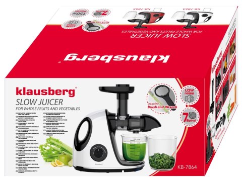 SOKOWIRÓWKA WOLNOOBROTOWA 150W DO OWOCÓW I WARZYW COLD PRESS KLAUSBERG KB-7864