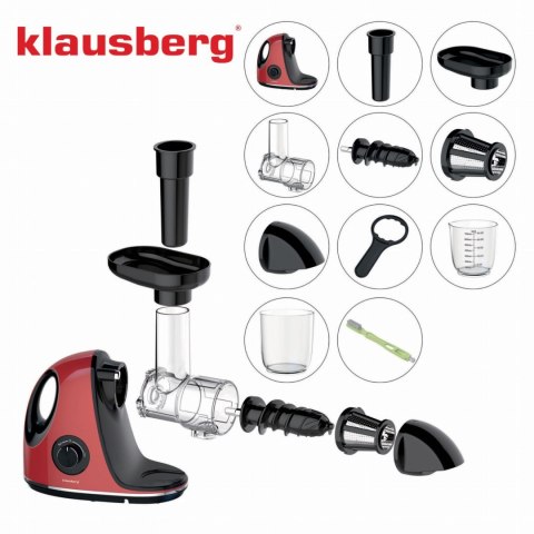 SOKOWIRÓWKA WOLNOOBROTOWA 150W DO OWOCÓW I WARZYW COLD PRESS KLAUSBERG KB-7865