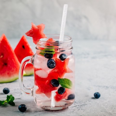 Słomki wielorazowe do picia napojów drinków proste brokat 50 SZTUK ORION 151452