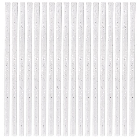 Słomki wielorazowe do picia napojów drinków proste brokat 50 SZTUK ORION 151452