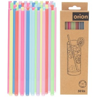 Słomki wielorazowe do picia napojów drinków proste kolorowe 50 SZTUK ORION 151451