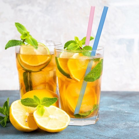 Słomki wielorazowe do picia napojów drinków proste kolorowe 50 SZTUK ORION 151451