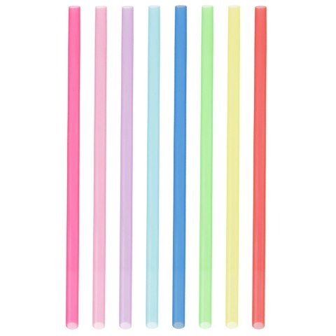 Słomki wielorazowe do picia napojów drinków proste kolorowe 50 SZTUK ORION 151451
