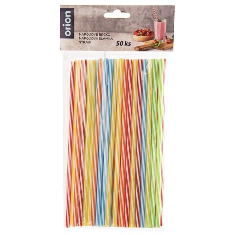 Słomki wielorazowe do picia napojów drinków proste rurki 50 SZT ORION 151448