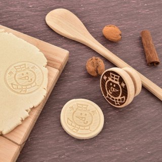 Stempel do dekorowania ciastek dekorator drewniany bałwan ORION 127436