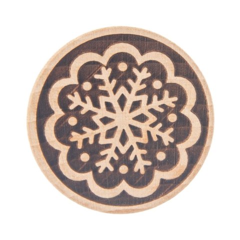 Stempel do dekorowania ciastek dekorator drewniany płatek śniegu ORION 127441