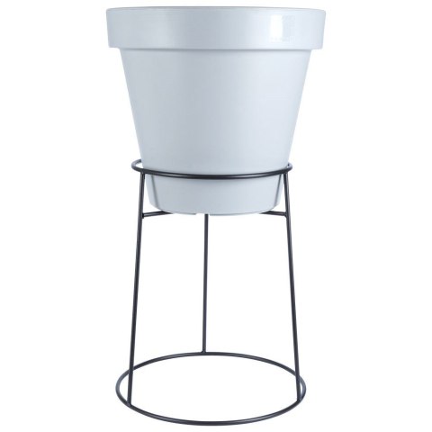 Stojak na doniczkę metalowy czarny dwustronny 45x53 cm VILDE 339465