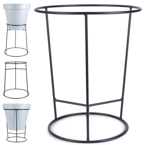 Stojak na doniczkę metalowy czarny dwustronny 45x53 cm VILDE 339465