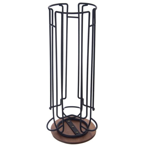 Stojak na kapsułki do kawy obrotowy metalowy czarny 18 kapsułek RADKA 33.5cm ORION 154315