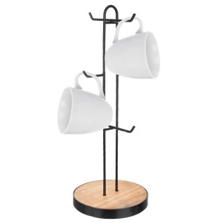 Stojak na kubki i filiżanki metalowy czarny RADKA 15.5x40cm ORION 122976