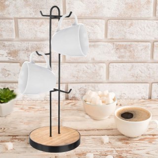 Stojak na kubki i filiżanki metalowy czarny RADKA 15.5x40cm ORION 122976