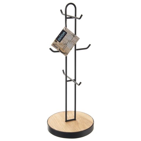 Stojak na kubki i filiżanki metalowy czarny RADKA 15.5x40cm ORION 122976