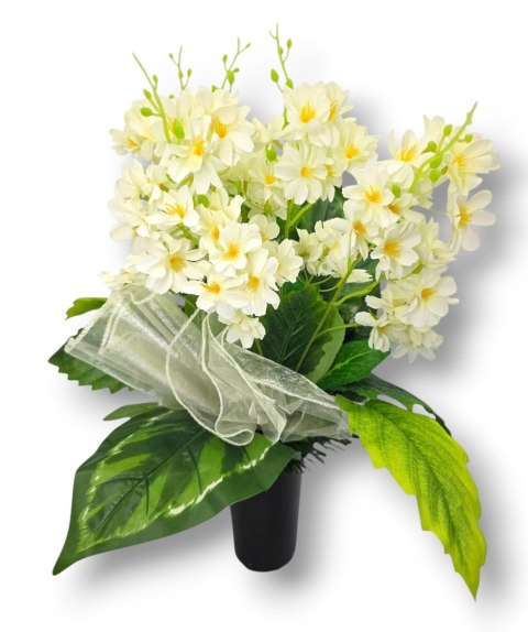 BUKIET WKŁAD DO WAZONU KWIATY NA CMENTARZ GRÓB POMNIK