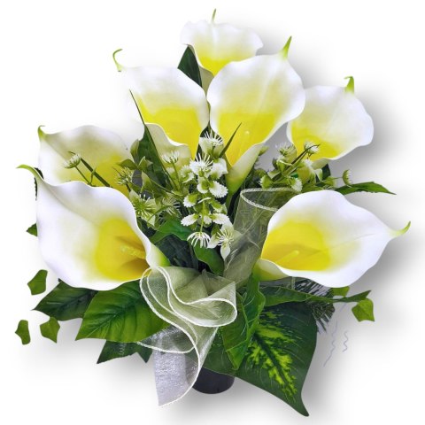 PIĘKNY DUŻY BUKIET WKŁAD DO WAZONU KWIATY NA CMENTARZ GRÓB POMNIK