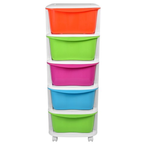 Pojemnik na zabawki 5 szuflad na kółkach