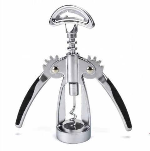 SOLIDNY KORKOCIĄG DO BUTELEK OTWIERACZ DO WINA STAL KINGHOFF