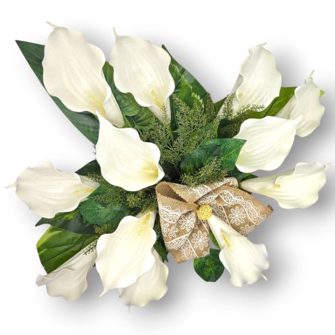 STROIK NA CMENTARZ KWIATY NA GRÓB POMNIK MISA Z OBCIĄŻENIEM KALIE