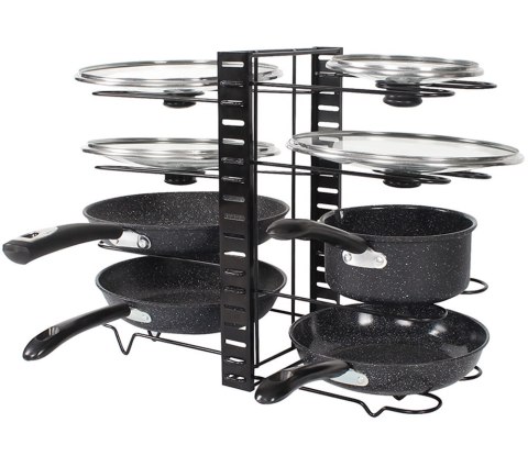 STOJAK ORGANIZER NA PATELNIE I POKRYWKI 8-POZIOMÓW KINGHOFF KH-1640