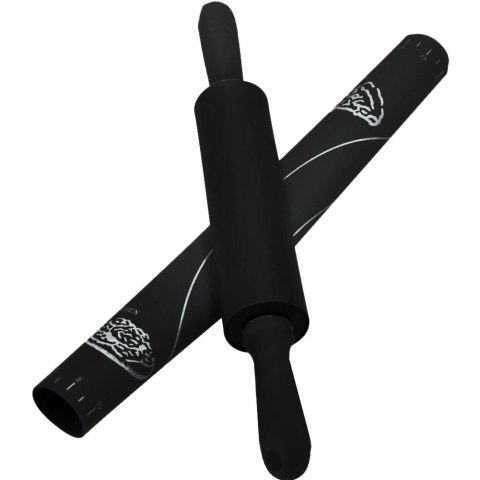 STOLNICA MATA SILIKONOWA 50 x 40cm + WAŁEK TADAR SILICO 0878-8332 CZARNA