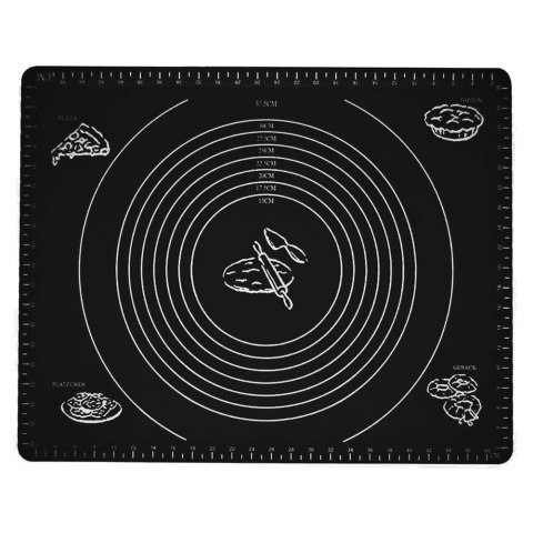 STOLNICA MATA SILIKONOWA 50 x 40cm + WAŁEK TADAR SILICO 0878-8332 CZARNA