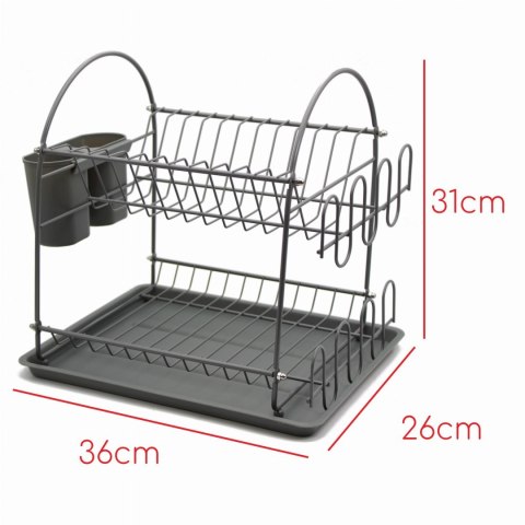 SUSZARKA DO NACZYŃ 32 X 32 X 26CM BRUNBESTE BB-3565 SZARA