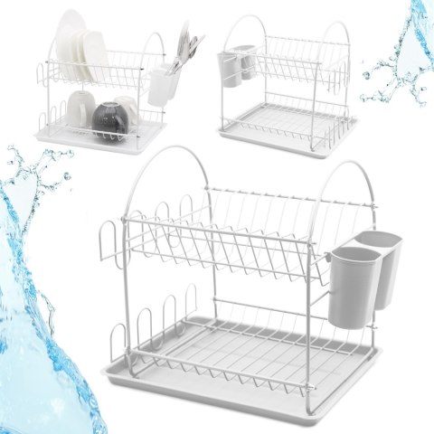 SUSZARKA DO NACZYŃ 32 X 32 X 26CM BRUNBESTE BB-3566 BIAŁA