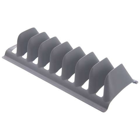 Stojak na pokrywki i talerze szary z tworzywa 29.5x13.5x6cm ORION 155214