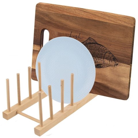 Stojak na pokrywki talerze organizer drewniany 35.5x13.5x11cm ORION 122971