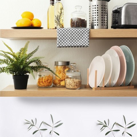 Stojak na pokrywki talerze organizer drewniany 35.5x13.5x11cm ORION 122971