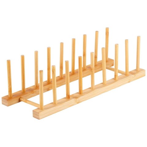 Stojak na pokrywki talerze uniwersalny bambusowy 34.5x12x12cm VILDE 229114