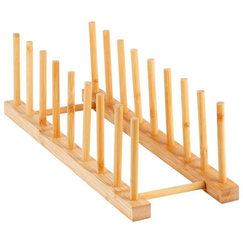 Stojak na pokrywki talerze uniwersalny bambusowy 34.5x12x12cm VILDE 229114