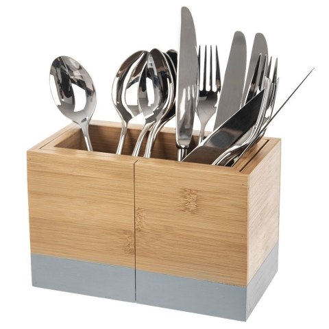 Stojak na sztućce przybory bambusowy rozkładany organizer rozsuwany ORION 122984