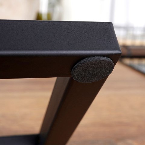 Stojak na wino butelki wina metalowy organizer czarny do 6 butelek VILDE 229079