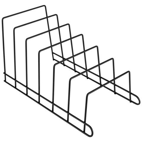 Stojak organizer na pokrywki i talerze do szafki na blat metal czarny VILDE 229062