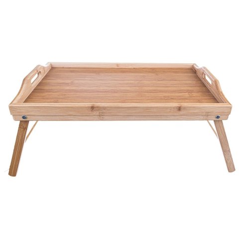 Stolik śniadaniowy do łóżka składany drewniany 50x30x24.5cm ORION 153826