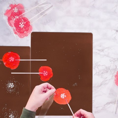 Stolnica do ciasta silikonowa mata kuchenna duża gruba brązowa 60x50cm XXL SILLINIE ORION 750369