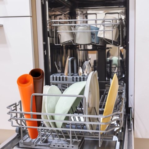 Stolnica do ciasta silikonowa mata kuchenna gruba pomarańczowa 40x30 SILLINIE ORION 750366