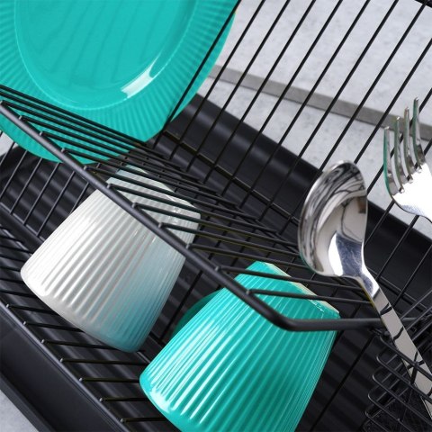 Suszarka do naczyń na naczynia stojąca czarna 45x32x25.5cm VILDE 150622