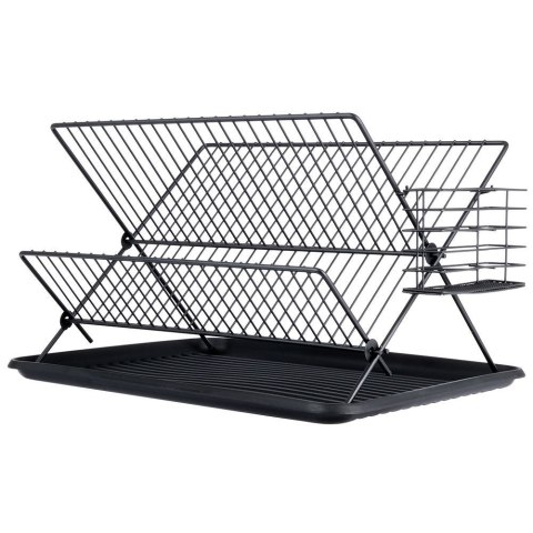 Suszarka do naczyń na naczynia stojąca czarna 45x32x25.5cm VILDE 150622