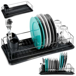 Suszarka do naczyń na naczynia stojąca czarna 50x24x9cm VILDE 150627