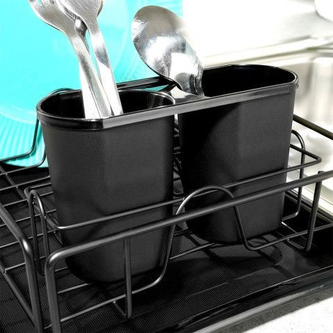 Suszarka do naczyń na naczynia stojąca czarna 50x24x9cm VILDE 150627