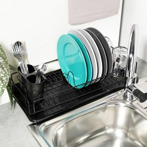 Suszarka do naczyń na naczynia stojąca czarna 50x24x9cm VILDE 150627