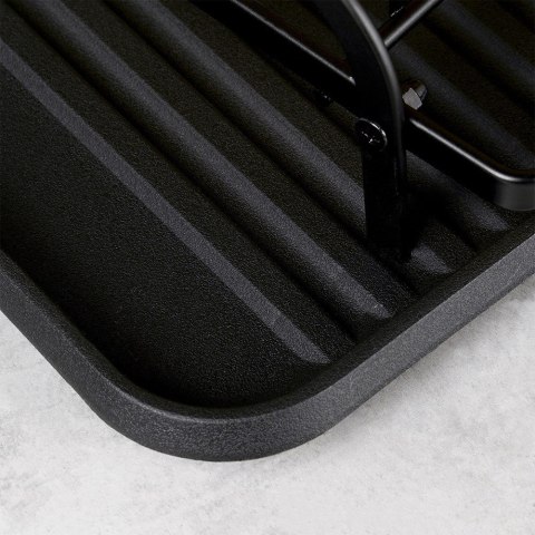 Suszarka do naczyń na naczynia stojąca czarna dwupoziomowa 48.5x32x23.5cm VILDE 229157