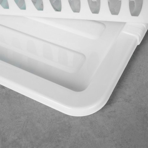 Suszarka do naczyń na naczynia stojąca plastikowa biała 46x37x8.5cm ORION 150696