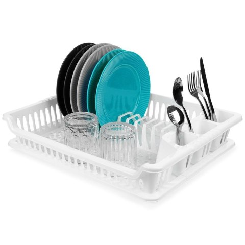 Suszarka do naczyń na naczynia stojąca plastikowa biała 46x37x8.5cm ORION 150696