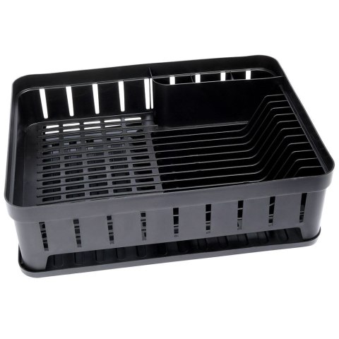 Suszarka do naczyń na naczynia stojąca plastikowa czarna 39.5x31x12cm VILDE 229061-C