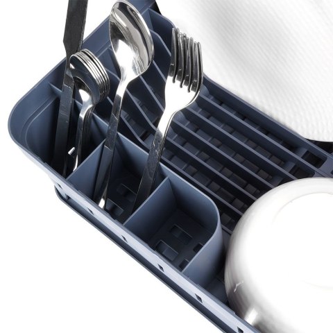 Suszarka do naczyń na naczynia stojąca plastikowa szara 39.5x31x12cm VILDE 229061-S