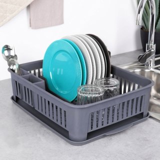 Suszarka do naczyń na naczynia stojąca plastikowa szara 43.5x32x12cm ORION 155210
