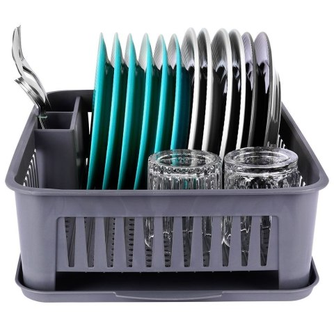 Suszarka do naczyń na naczynia stojąca plastikowa szara 43.5x32x12cm ORION 155210