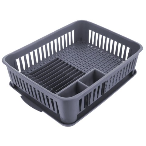 Suszarka do naczyń na naczynia stojąca plastikowa szara 43.5x32x12cm ORION 155210